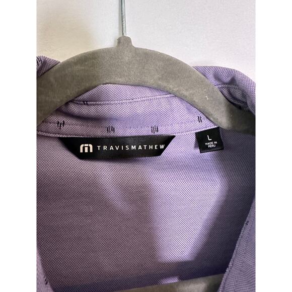 Travis Matthew Always Summer Golf Polo Shirt Lavender Purple Collared Large - Picture 3 of 5